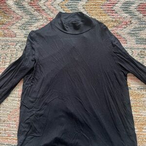 Black Turtleneck Long Sleeve Top